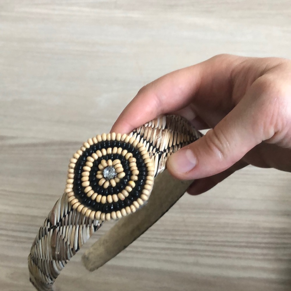 Light brown woven headband